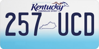 KY license plate 257UCD