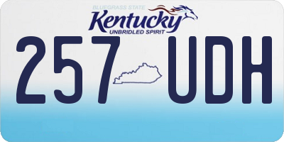 KY license plate 257UDH