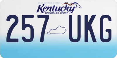 KY license plate 257UKG
