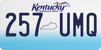 KY license plate 257UMQ