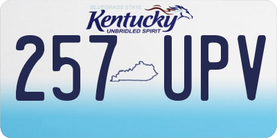 KY license plate 257UPV