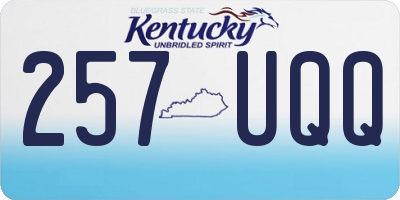 KY license plate 257UQQ