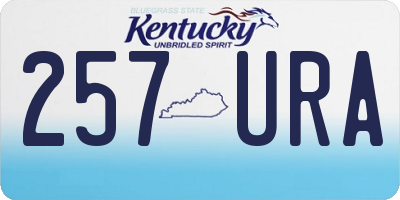 KY license plate 257URA