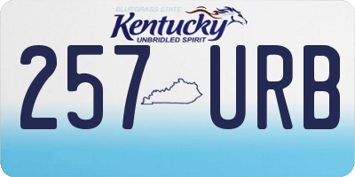 KY license plate 257URB