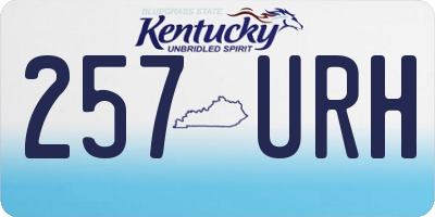 KY license plate 257URH