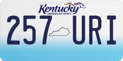 KY license plate 257URI