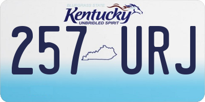 KY license plate 257URJ