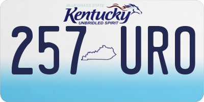 KY license plate 257URO