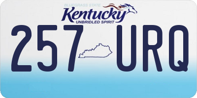KY license plate 257URQ