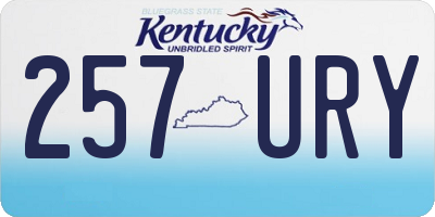 KY license plate 257URY
