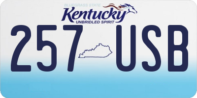 KY license plate 257USB