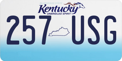 KY license plate 257USG