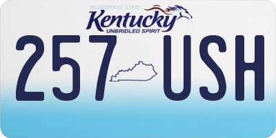 KY license plate 257USH