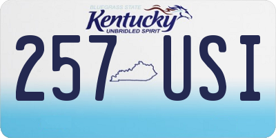 KY license plate 257USI