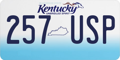KY license plate 257USP