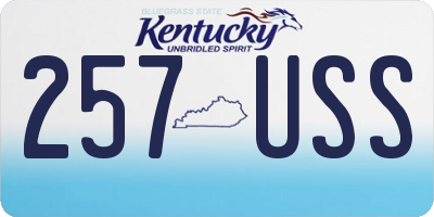 KY license plate 257USS
