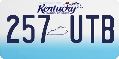 KY license plate 257UTB