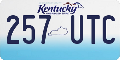 KY license plate 257UTC