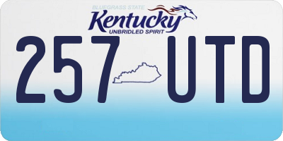 KY license plate 257UTD