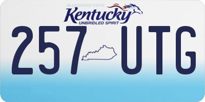 KY license plate 257UTG