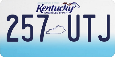 KY license plate 257UTJ