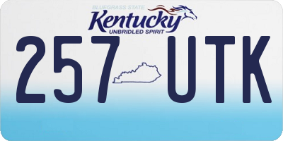 KY license plate 257UTK