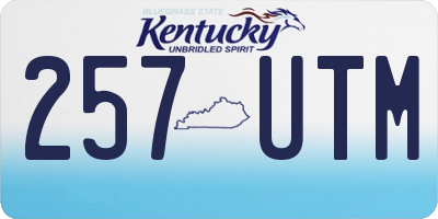 KY license plate 257UTM