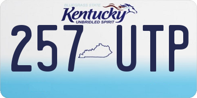 KY license plate 257UTP