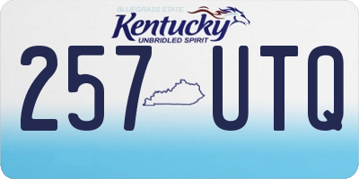 KY license plate 257UTQ