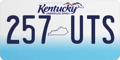 KY license plate 257UTS