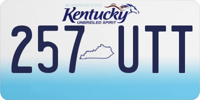 KY license plate 257UTT