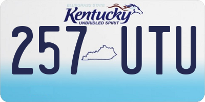 KY license plate 257UTU