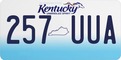 KY license plate 257UUA