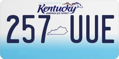 KY license plate 257UUE