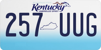 KY license plate 257UUG
