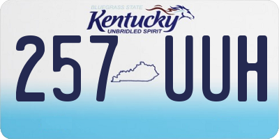 KY license plate 257UUH