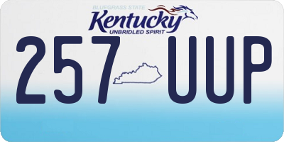 KY license plate 257UUP