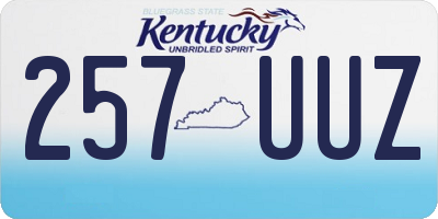 KY license plate 257UUZ