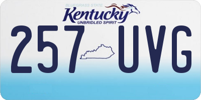 KY license plate 257UVG