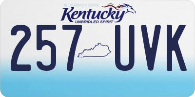 KY license plate 257UVK
