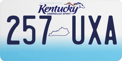 KY license plate 257UXA