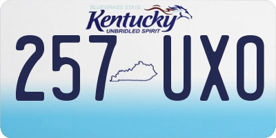 KY license plate 257UXO