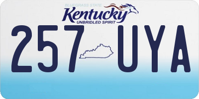 KY license plate 257UYA