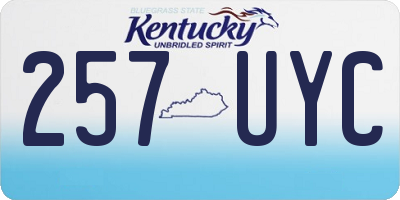 KY license plate 257UYC