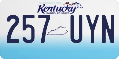 KY license plate 257UYN