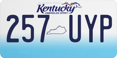 KY license plate 257UYP