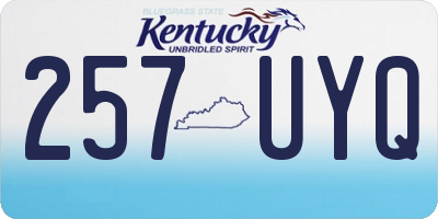 KY license plate 257UYQ