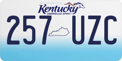 KY license plate 257UZC