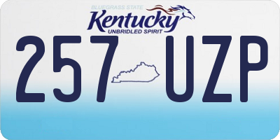 KY license plate 257UZP