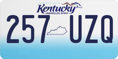KY license plate 257UZQ
